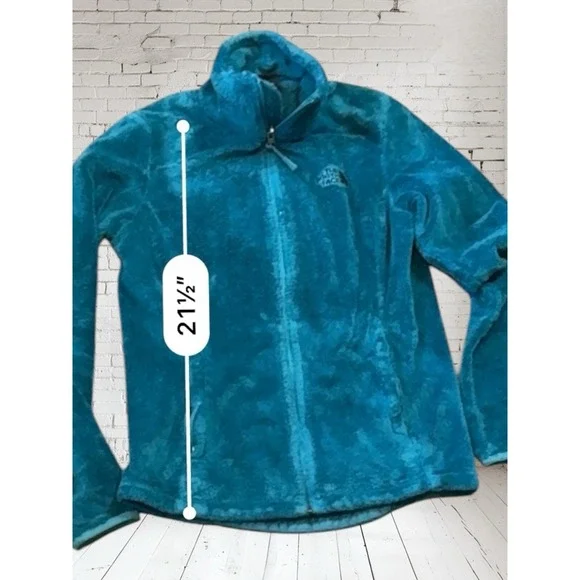 🔥The North Face🤑 Women's Osito Fleece Jacket Full Zip Fuzzy Teal/green X-small - Picture 4 of 5